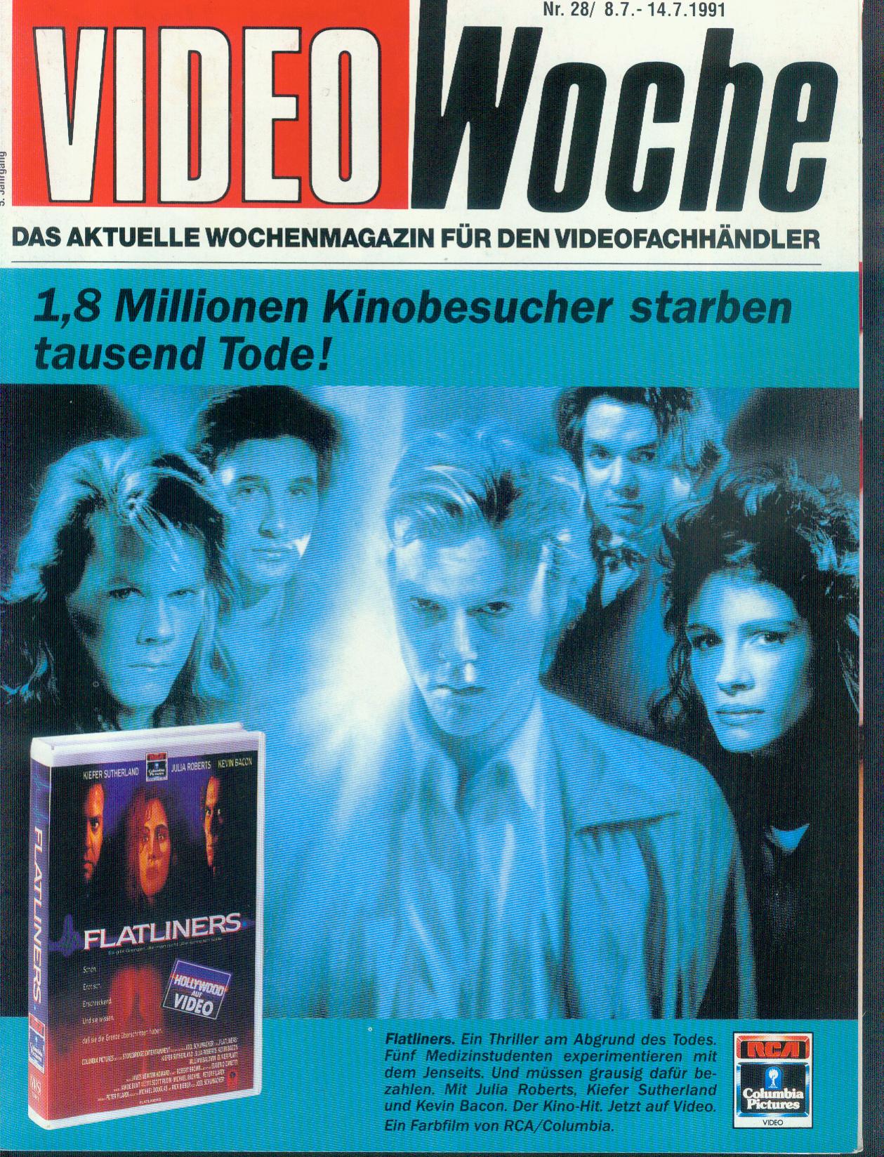 VIDEOWOCHE magazine side cover Issue 28   1991