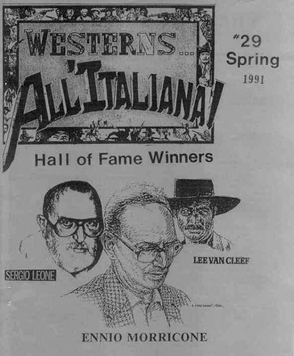 WESTERNS... ALL ITALIANA magazine side cover Issue 29 Spring 1991