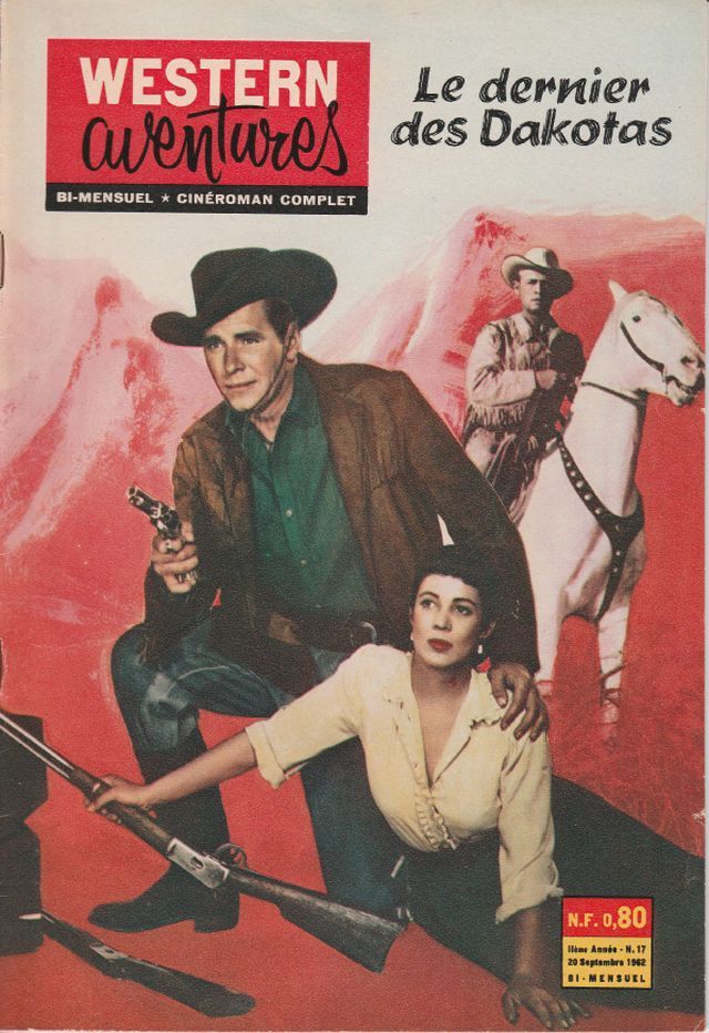 WESTERN AVENTURES magazine side cover Issue 17 20 September 1962