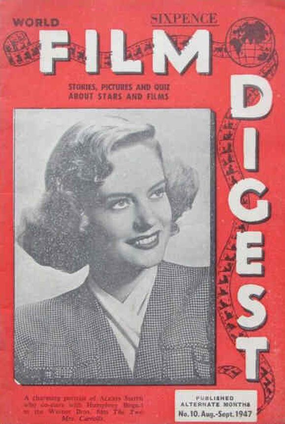 WORLD FILM DIGEST magazine side cover Issue 10 August/September 1947