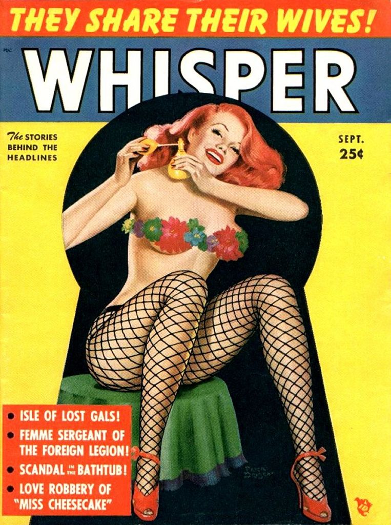 WHISPER magazine side cover  Vol 6 No 2 September 1952