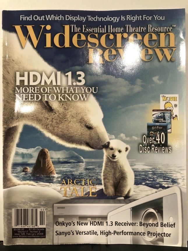 WIDESCREEN REVIEW magazine side cover Issue 128  February 2008
