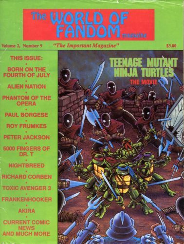 WORLD OF FANDOM magazine side cover  Vol 2 # 9 Spring 1990