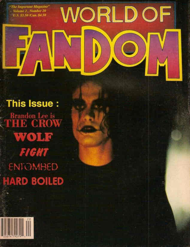 WORLD OF FANDOM magazine side cover  Vol 2 # 20 Winter 1994