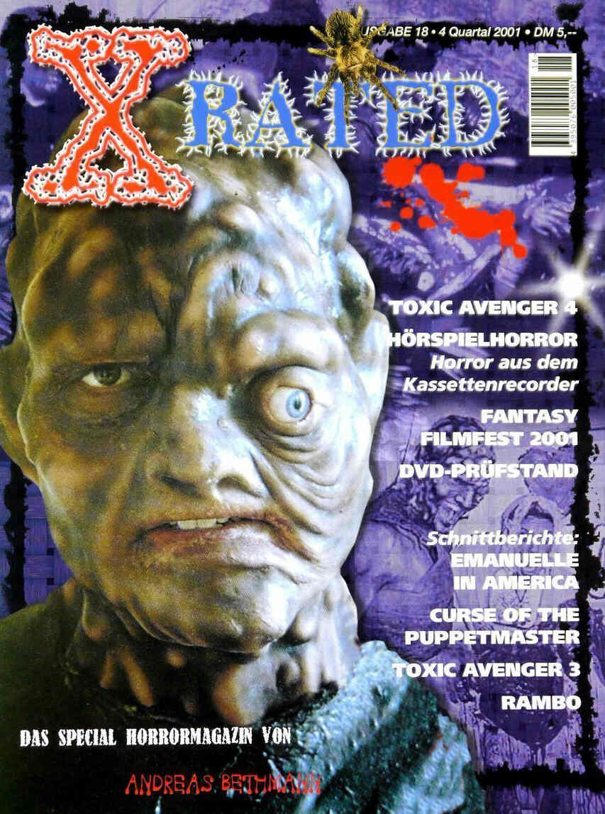 X RATED magazine cover Issue 18 September 2001