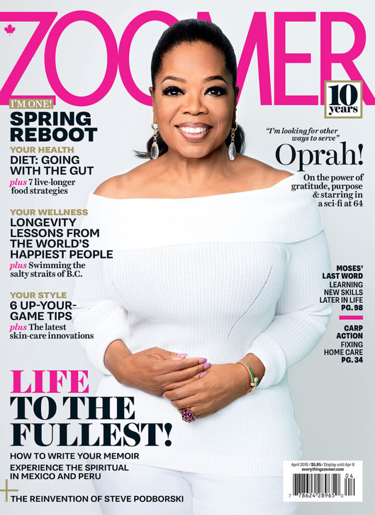 ZOOMER magazine side cover  April 2018